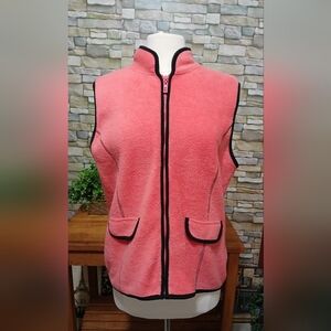 Erika Pink Black‎ Fleece Sport Vest XL